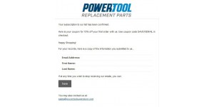 Power Tool Replacement Parts coupon code
