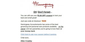 Hemingway Accoutrements coupon code