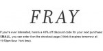 Fray discount code