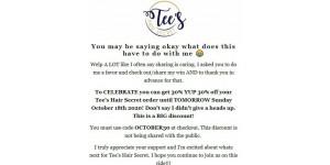Tees Hair Secret coupon code