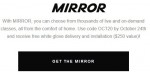 Mirror coupon code