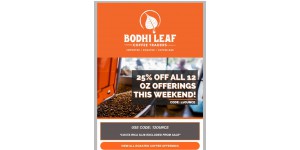 Bodhi Leaf Coffee coupon code