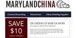 Maryland China discount code