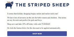 The Striped Sheep coupon code