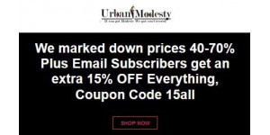 Urban Modesty coupon code
