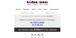 Krishna Sarees coupon code