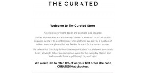 The Curated Store coupon code