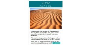 Ayr Skin Care coupon code