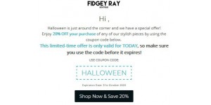 Fidgey Ray Boutique coupon code
