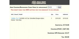 Wild West Mercantile coupon code