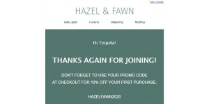 Hazel and Fawn coupon code