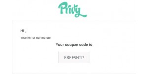 Privy coupon code