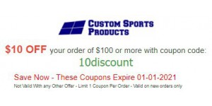 Custom Sports Products coupon code
