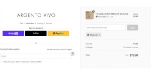 Argento Vivo coupon code
