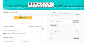Resonant Botanicals coupon code