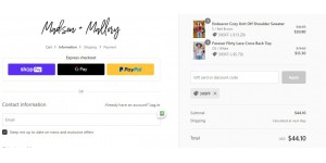 Madison + Mallory coupon code