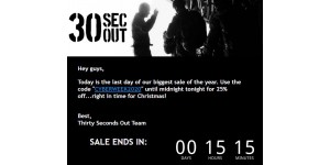 Thirty Seconds Out coupon code