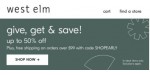 West Elm discount code