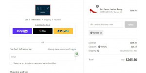 Ally Shoes coupon code