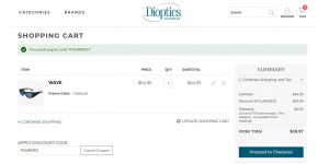 Dioptics Sunwear coupon code