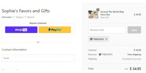 Sophies Favors and Gifts coupon code