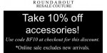 Round About Resale Couture discount code