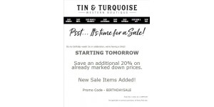 Tin & Turquoise coupon code