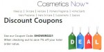 Cosmetics Now discount code