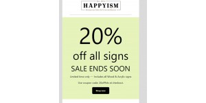 Happyism coupon code