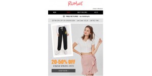 Romwe coupon code