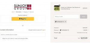 Sun Joy Group coupon code