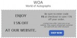 World of Autographs discount code
