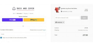 Duck and Cover coupon code