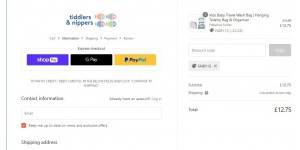Tiddlers & Nippers coupon code