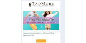 Tad More Tailoring coupon code