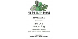 All The Green Things coupon code