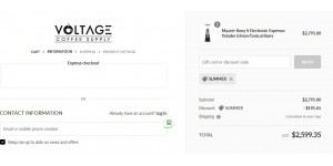 Voltage Coffee Supply coupon code