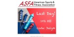 ASFA America Sports and Fitness Association discount code