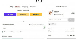 Able coupon code