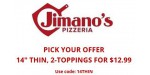 Jimano's Pizzeria coupon code