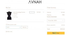 AVNAH coupon code