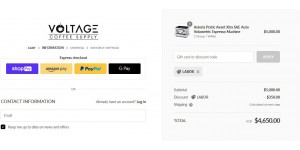 Voltage Coffee Supply coupon code