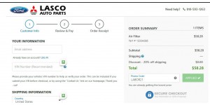 Lasco Auto Parts coupon code