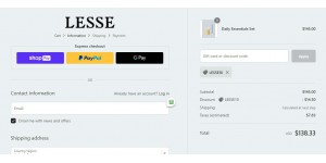 Lesse coupon code
