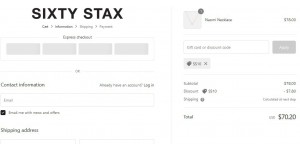 Sixty Stax coupon code