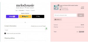 Melody Susie coupon code