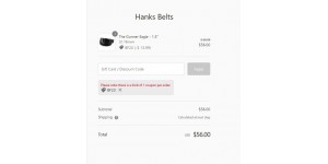 Hanks Belts coupon code