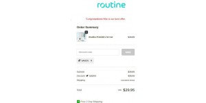 Routine coupon code