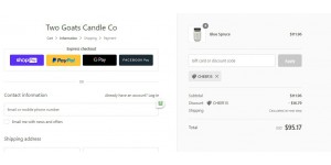 Two Goats Candle coupon code