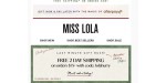 Miss Lola discount code